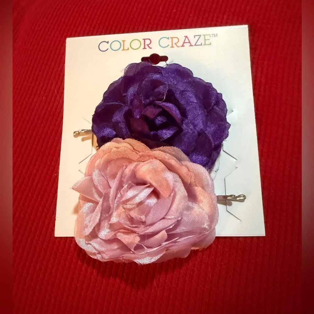 Purple and Pink Hair Clips